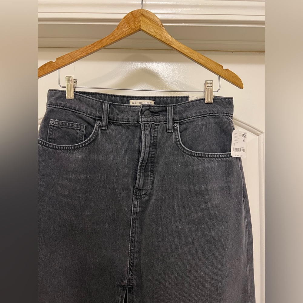 NWT We The Free Women's Nothing Better Denim Maxi Skirt - Picture 7 of 14
